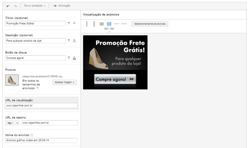 Criador de Anuncios GDN - Passo 4